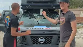 Windshield Skin by Bray Group Installation on a Nissan Xterra