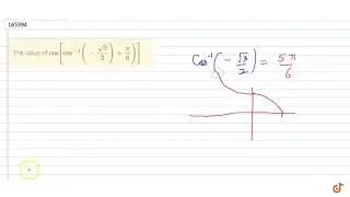 The value of `cos[cos^(-1) (-sqrt3/2)+pi/6)]`