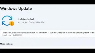 Исправление ошибки установки обновления Windows 11 KB5065789 0x800f0983