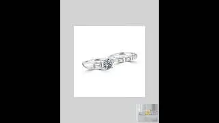 1CT Round Cubic Zirconia Engagement Ring Set final sale. 635R32110