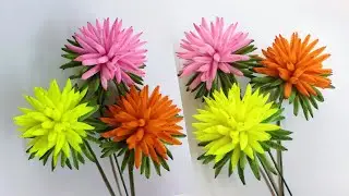 Easy DIY Pipe Cleaner Flower Decoration/ Pipe Cleaner Flowers Tutorial/ Fuzzy Wire Flower Crafts