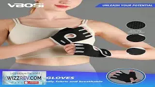 VBOSI 1 Pair Half Finger Adjustable Breathable Sports Gloves For Weightlifting Dumbbell
