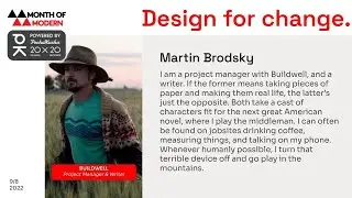 MONTH OF MODERN powered by PECHA KUCHA &ndash; Design for Change &ndash; Martin Brodsky