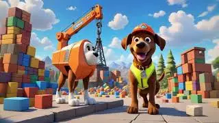 Bumpy Ride with the Digger Dog | Construction Site Song for Kids | Dig & Play Rhyme