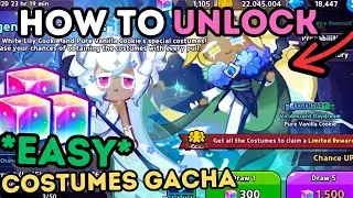 How To UNLOCK COSTUMES GACHA And Farm RAINBOW CUBES in Cookie Run Kingdom!
