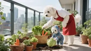 Baby puppy was tending vegetable incorrectly Mom dog dog helped!🌿😱compalition