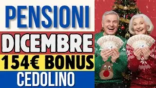 Pensione Dicembre, Cedolino Invalidi e Bonus 154&euro;