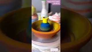 making mini vase ...  do you want to make one?#short #miniceramic#minivase #potteryart#potteryvideo