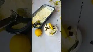 This lady is a genius! 3 ingredients lemon ice cream! #icecream #lemon #dessert #shorts