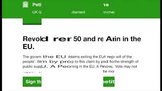 Revoke Article 50 and remain in the EU Petition