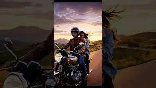Riding a motorcycle to watch the sunset with my girlfriend #euro