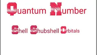 Quantum Number (Shell,Subshell,Orbitals)