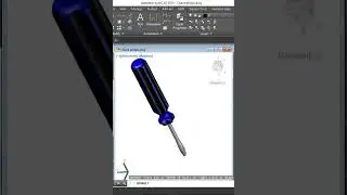 Modeled screwdriver in AutoCAD