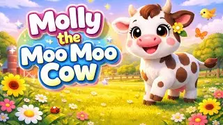 Moo Moo!🐮Little Cow Song for Kids🤍🐄| Baby Songs & Rhymes🌈🐮| Kids Farm Song🎶🐮| Happy Toons🐥|