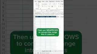 TEXTSPLIT and WRAPROWS function in excel 