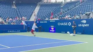 Carlos Alcaraz Slo Motion Serve practice session Us Open 2022 Championships