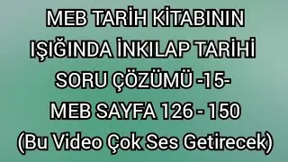 MEB TARİH KİTABININ IŞIĞINDA İNKILAP TARİHİ SORU ÇÖZÜMÜ -15-  SON #inkılaptarihi #kpss2022 #ayt2022