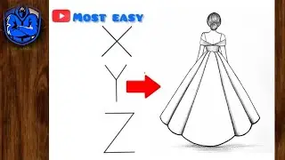 How to draw a girl with xyz || Girl drawing tutorial|| Easy girl drawing step by step ||
