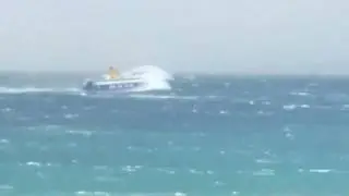Rough seas in Aegean Sea Greece - 9 to 10 Beaufort - BLUE STAR PAROS