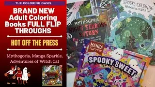 BRAND NEW Halloween Adult Coloring Book Haul | Night Terrors Return| Spooky Sweet| Witch Cat