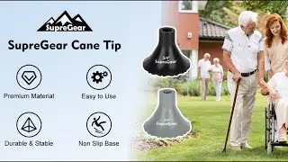 SupreGear Cane Tip Replacement, 3/4 Inch (B0CKYH67S6)