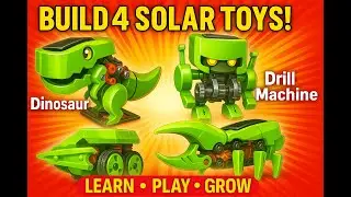 DIY Solar Drill Machine | Fun Learning Activity with Robot Dinosaur Insect |