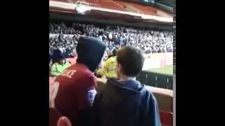 View from the home end  Oldham fans celebrate second goal at Forest