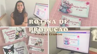 Rotina de Produção - Etiqueta Escolar - Papelaria Personalizada