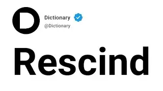Rescind Meaning In English