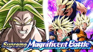 SUPER EZA LR STR LSSJ BROLY VS. GOHAN, GOTEN & TRUNKS PT. 2! SUPREME MAGNIFICENT BATTLE!! (Dokkan)