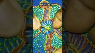 Eyelet Stitch Embroidery Design Step By Step #shorts