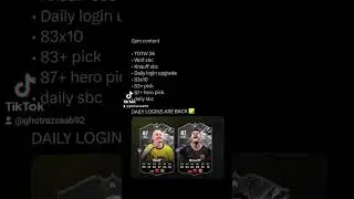 today content nd daily login is back #futbirthday #eafc24 #easportsfc #easportfc #fifa #ultimateteam