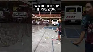 How to practice BACKHAND NET DECEPTION Cross Court ALONE 👍 #badmintondrills