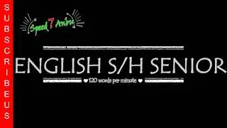SHORTHAND ENGLISH SENIOR | AUG 2016 | SPEED | 120wpm |TN GTE Question | Anbu Institute Andipatti