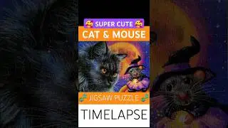 CUTE CAT & MOUSE - 500 Piece Jigsaw Puzzle Timelapse