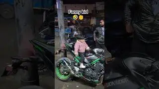 kawasaki z900 Pure sound][fanny kid👶keep watching finger kid🤣 #kawasaki #shorts #shortsfeed