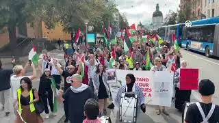STOCKHOLM - Pro-Palestine demonstration held in Sweden