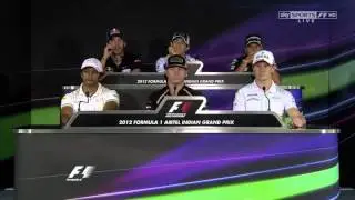 Formula1 2012 Indian GP Drivers Press Conference
