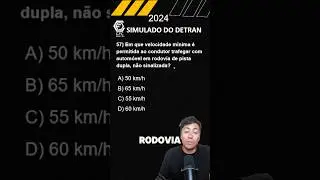 Simulado DETRAN - legisla&ccedil;&atilde;o de tr&acirc;nsito 2024 #provadodetran2024 #autoescola #cnh #rafaeldocfc