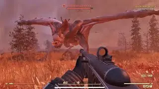 Fallout 76 - My 1st Solo Scorchbeast Queen (19second kill with The Fixer)