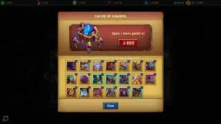Dungeon Crusher: Opening 800 Packs while having title 
