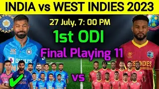 Ind vs Wi 1st Odi Playing 11 2023 | India vs West Indies 2023 Playing 11 | Ind vs Wi