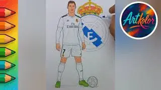 Cristiano Ronaldo in Real Madrid Colors Stunning Colorized Football Video