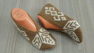 Kilim Desenli Tunus İşi Patik 