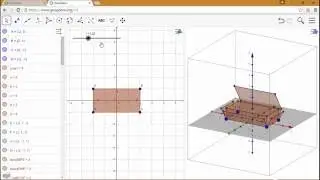 *** Construire un Pavé Droit avec Geogebra 3D ** Patron et affichage du volume