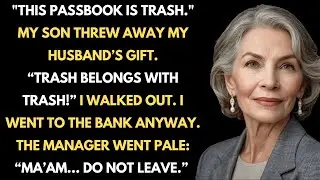 “This Passbook Is Trash”— My Son Threw Away My Husband’s Gift — I Went to the Bank and the Manager…