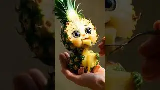 Tiny Food Baby Eating Itself 🍎🍊 Hyper-Realistic AI Cute Food Animation