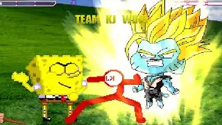 TEAM  KJ,  SPONGEBOB  and  GUMBALL  BATTLES WITH MUGENS IN SURVIVAL MODE.. AGAIN...
