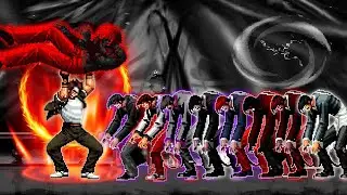 [KOF Mugen] SB Kusanagi Vs 8 Zombie Iori Team