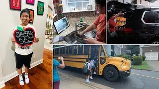 First day of school in USA/Morning to Evening  Routine As a MOM/ My daily ROUTINEVLOG/USA TAMILVLOGS